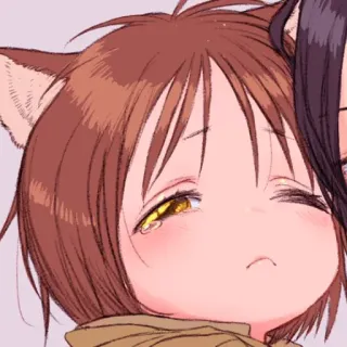 😣 อนิเมะ, สาวหูแมว, คาวาอิ, น่ารัก, มังงะ, ผู้หญิง, เนโกะ telegram sticker