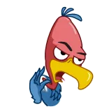 😒 burung, kartun, gestur, oke, persetujuan whatsapp sticker