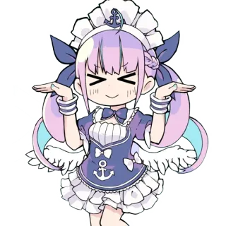 😆 Anime, Chibi, Bonito, Desenho animado, Aqua, Garota telegram sticker