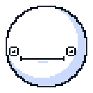 😐 pixel art, face, emoji, expression, cute telegram sticker