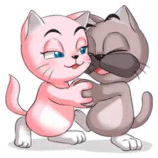 💑 猫, 子猫, 動物, かわいい, 愛, 愛情 telegram sticker