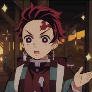 💫 Tanjiro Kamado Demon Slayer Anime, Thanh Gươm Diệt Quỷ, Tanjiro, Manga, Nhân vật, Hoạt hình telegram sticker