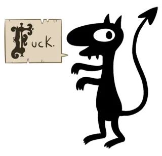 😬 Luci Disenchantment Fuck. ปีศาจ, ปีศาจ, การ์ตูน, ดิสเอนแชนต์เมนต์, ลูซิ telegram sticker