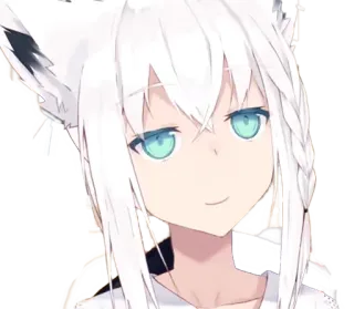 🌽 Shirakami Fubuki Hololive anime, vtuber, foxgirl, hololive, waifu, cute telegram sticker