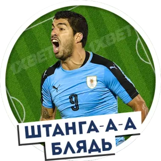 😕 ШТАНГА-А-А БЛЯДЬ Fußball, Russisch, Fußballspieler, Schimpfwort telegram sticker