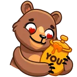 Boris the Bear whatsapp stickers
