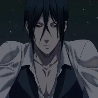 💦 Sebastian Michaelis Black Butler anime, black butler, sebastian michaelis, demone, maggiordomo telegram sticker