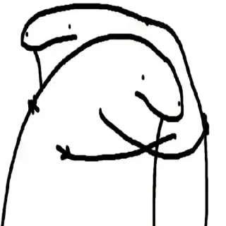 ♥️ florkofcows, hug, friendship, cartoon, meme, affection whatsapp sticker