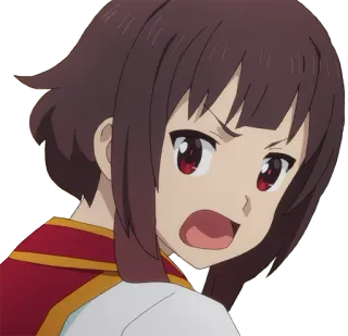 😠 Megumin Konosuba อนิเมะ, ผู้หญิง, การ์ตูน, เมกุมิน, Konosuba telegram sticker