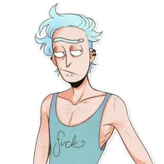 😒 Rick Sanchez Rick and Morty fuck rick and morty, rick sanchez, kartun, kata kotor, animasi dewasa, lucu, humor telegram sticker