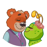 😘 熊, 虫子, 卡通, 可爱, 动物, 爱, 浪漫 whatsapp sticker