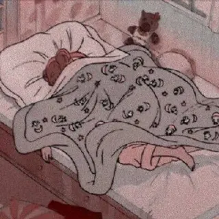 😒 赤ちゃん, ベビーベッド, 睡眠, 漫画, 毛布, 子供 telegram sticker