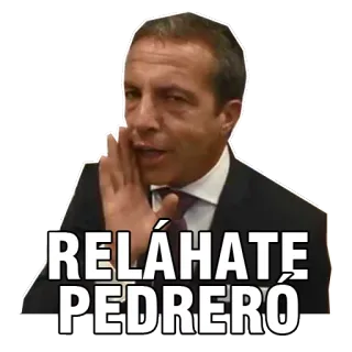 🙄 RELÁHATE PEDRERO insult, spanish, man, offensive, swear word telegram sticker