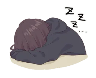 🤤 zzzzz... dormir, anime, cansado, desenho animado, fofo, descansando, dormindo telegram sticker