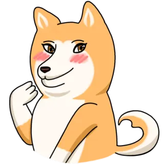 😚 doge, perro, shiba inu, presumido, meme whatsapp sticker