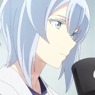 💎 Anime, Mulher, cabelo azul, Personagem, Retrato telegram sticker