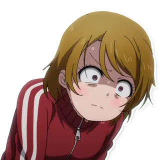😖 anime, garota, suor, preocupada, preocupada telegram sticker