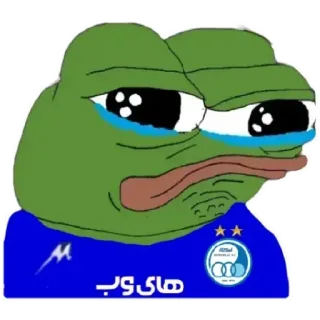 💙 Pepe the Frog های وب pepe, katak, sedih, meme, kartun whatsapp sticker