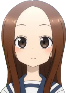 😐 Takagi Karakai Jōzu no Takagi-san Anime, Personaje, Takagi-san, Estudiante, Dibujos animados telegram sticker