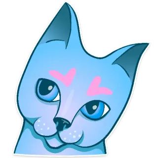 😇 chat, animal, autocollant, dessin animé, mignon, kawaii whatsapp sticker