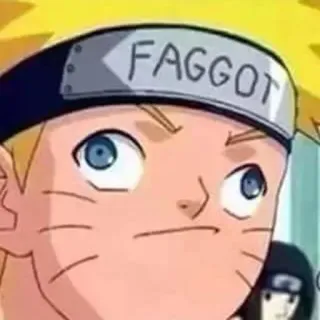 😐 Naruto FAGGOT Naruto, anime, offensive, slur, cartoon, meme telegram sticker
