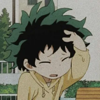 🥯 Izuku Midoriya My Hero Academia Anime, Personagem, Mangá, Izuku Midoriya, My Hero Academia telegram sticker
