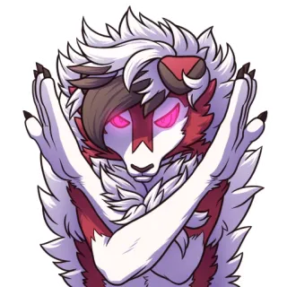 ❌ Lycanroc Pokemon โปเกมอน, เกม, อนิเมะ, ลูการ์กัน, หมาป่า telegram sticker