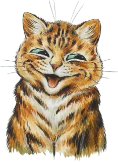 😉 chat, animal, orange, animal de compagnie, félin, souriant, joyeux telegram sticker