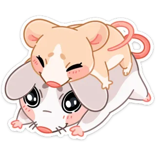☺️ mouse, hamster, cute, animal, kawaii, pet telegram sticker