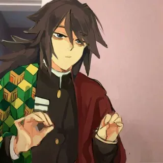 🌊 Giyu Tomioka Demon Slayer アニメ, キャラクター, 鬼滅の刃, 冨岡義勇 whatsapp sticker