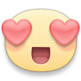 😍 Emoticon, Emoji, Occhi a cuore, Amore, Carino telegram sticker