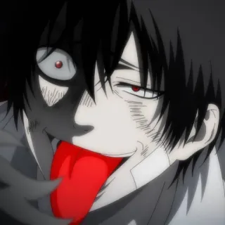 ♠️ anime, monster, scary, tongue, creepy telegram sticker