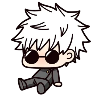 😎 Gojo Satoru Jujutsu Kaisen Anime, Sticker, Gojo, Satoru, Jujutsu Kaisen, Personnage, Chibi telegram sticker