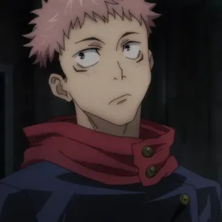 🍸 Yuji Itadori Jujutsu Kaisen อนิเมะ, มังงะ, ตัวละคร, มหาเวทย์ผนึกมาร, ยูจิ อิตาโดริ, การ์ตูน, แอนิเมชั่น whatsapp sticker
