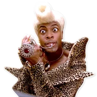⁉ Ruby Rhod The Fifth Element film, spazio, moda, eccitato, retrò, futuristico telegram sticker