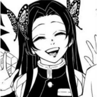 🙂 Kanao Tsuyuri Demon Slayer anime, demon slayer, kanao tsuyuri, butterfly, manga, peace sign telegram sticker