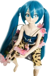 🌸 Hatsune Miku Аниме, Кукла, Хацунэ Мику, Вокалоид, синие волосы, цифровая дива telegram sticker