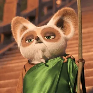 🥋 Master Shifu Kung Fu Panda 师父, 功夫熊猫, 卡通, 动画, 老鼠, 导师, 角色 whatsapp sticker