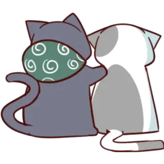 👫 mèo, nhãn dán, hoạt hình, động vật, dễ thương, kawaii telegram sticker