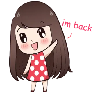 😆 cartoon, girl, cute, cheerful, happy, waving telegram sticker