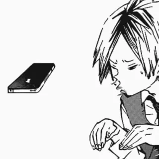 🐱 Kenma Kozume Haikyuu!! Anime, Manga, Kenma, Kozume, Haikyuu, Volleyball, Téléphone telegram sticker