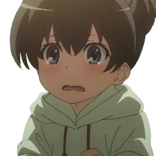 😭 Anime, Dziewczyna, Smutny, Płaczący, Postać, Kreskówka telegram sticker