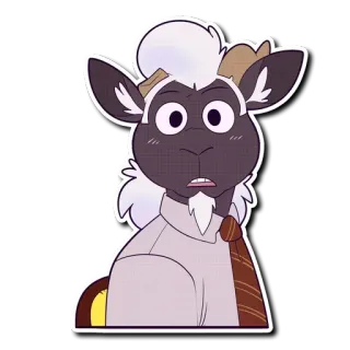 🤥 绵羊, 卡通, 角色, 动物, 上班族, 领带, 毛茸茸 telegram sticker