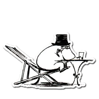 🍹 Mumin, Snufkin, Dibujos animados, Personaje, Ilustración telegram sticker