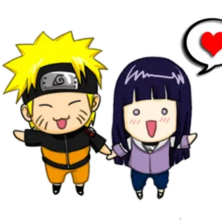 😍 Naruto Uzumaki Naruto 애니메이션, 만화, 사랑, 귀여운, 나루토, 히나타 telegram sticker
