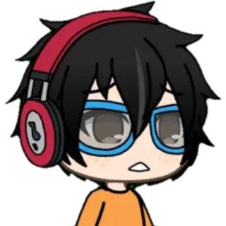 😢 卡通, 耳机, 动漫, 眼镜, 头像 telegram sticker