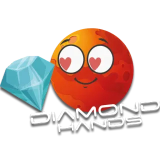 🥰 DIAMOND HANDS diamant, planète, mains, amour, émotions, investissement, bourse, finance telegram sticker