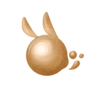🌕 zwierzę, słodkie, naklejka, królik, uroczy, królik telegram sticker