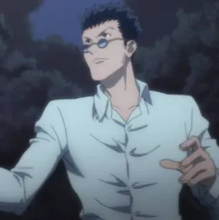 🇯🇵 Leorio Paladiknight Hunter x Hunter anime, hunter x hunter, leorio, doctor, eyeglasses, character telegram sticker