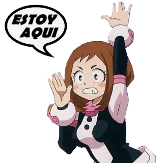 🙋‍♀️ Ochaco Uraraka My Hero Academia ESTOY AQUI Anime, Personagem, Uraraka, Ochaco, My Hero Academia telegram sticker